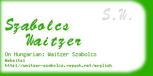 szabolcs waitzer business card